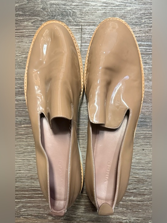 Vince Shoes - Vince Patent Leather Slip-On Loafers in Taupe | Sz 12
